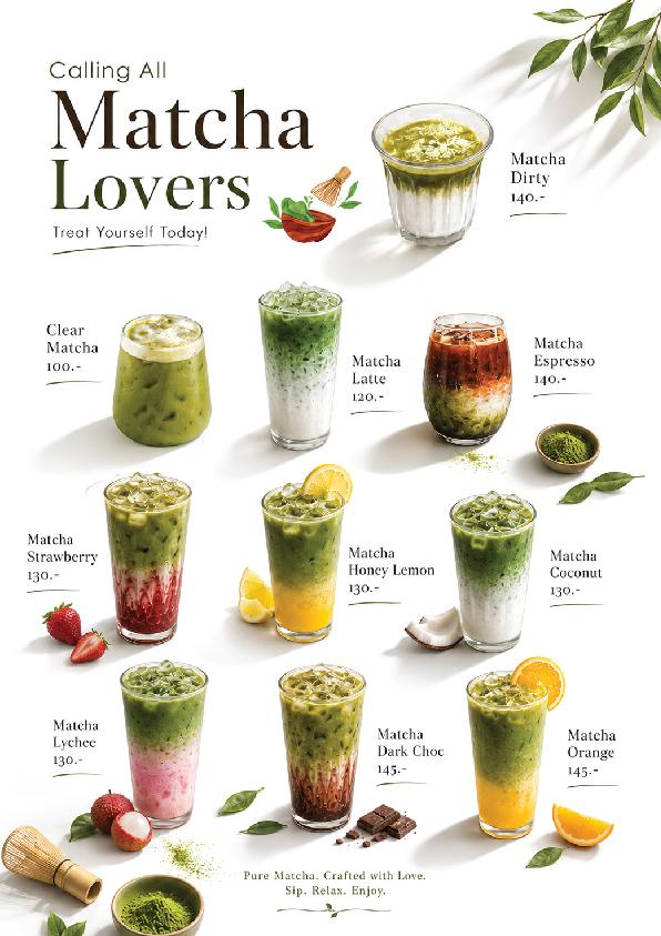 New Mii cafe Menu Website Matcha Series