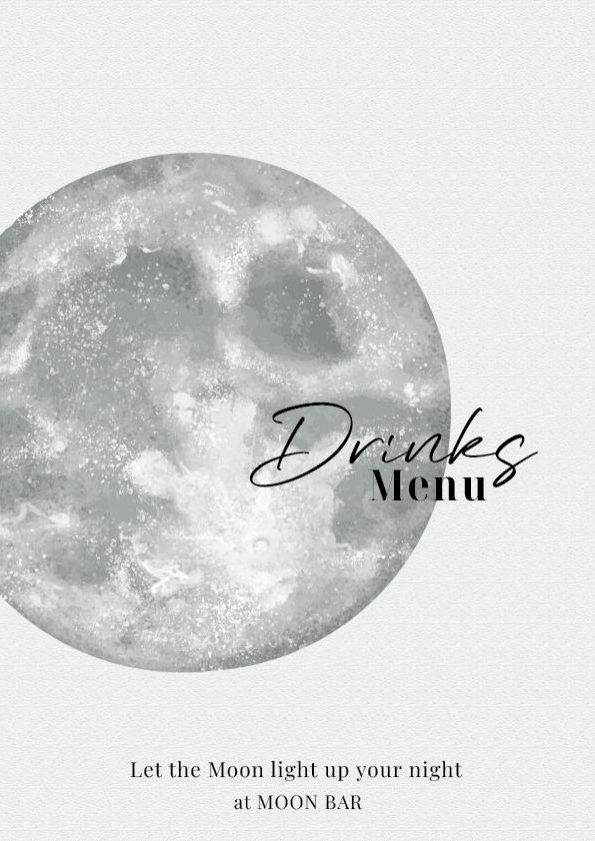 Drink list menu Cover