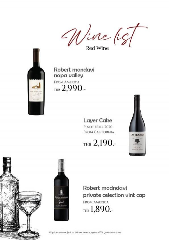 Drink list menu Page 1