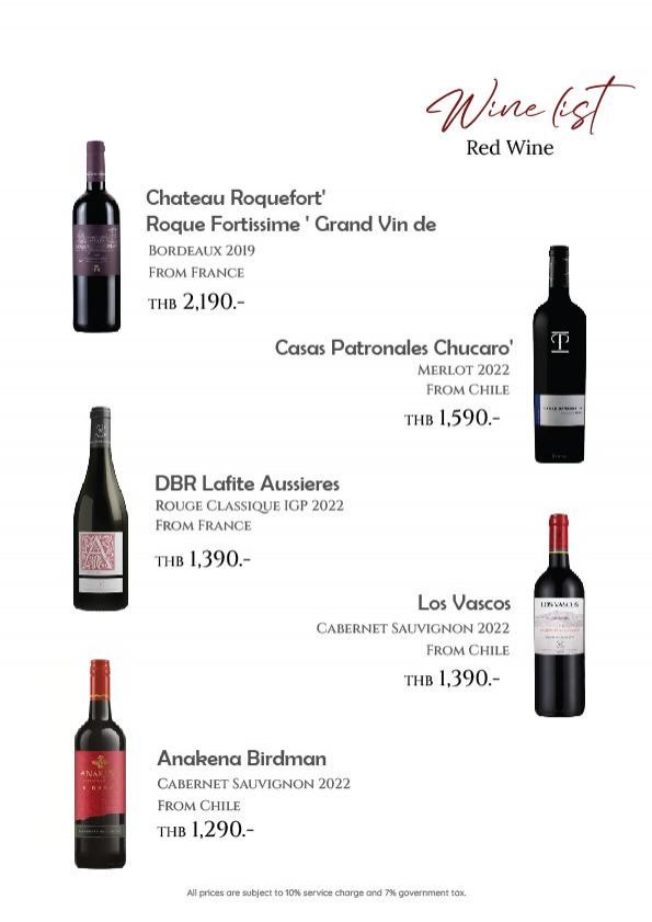 Drink list menu Page 3